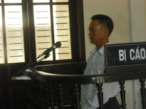 Bị cáo Phan Công Chín tại phiên tòa xét xử